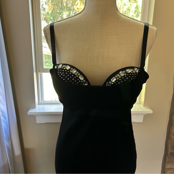 Victoria’s Secret GORGEOUS Rhinestone Studded Bombshell Dress In Black-Sz. 34B💣 - Picture 3 of 6